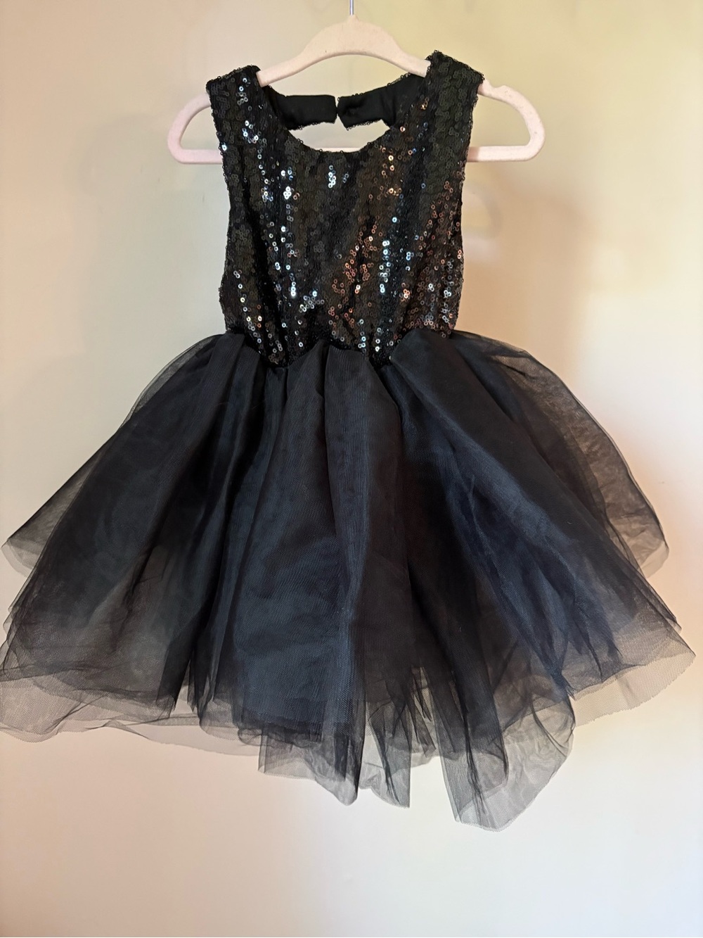 Source Unknown Black Sequin Tulle Formal Dress for Girls